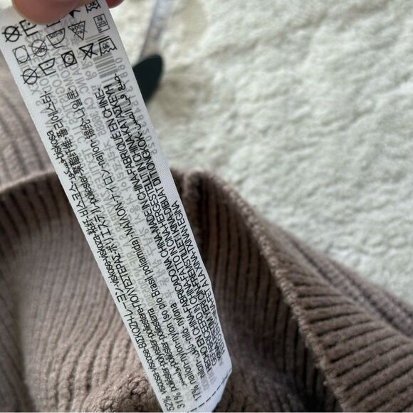 Zara Brown Chunky Knit Oversized V-Neck Sweater Vest Size Small - Picture 8 of 9